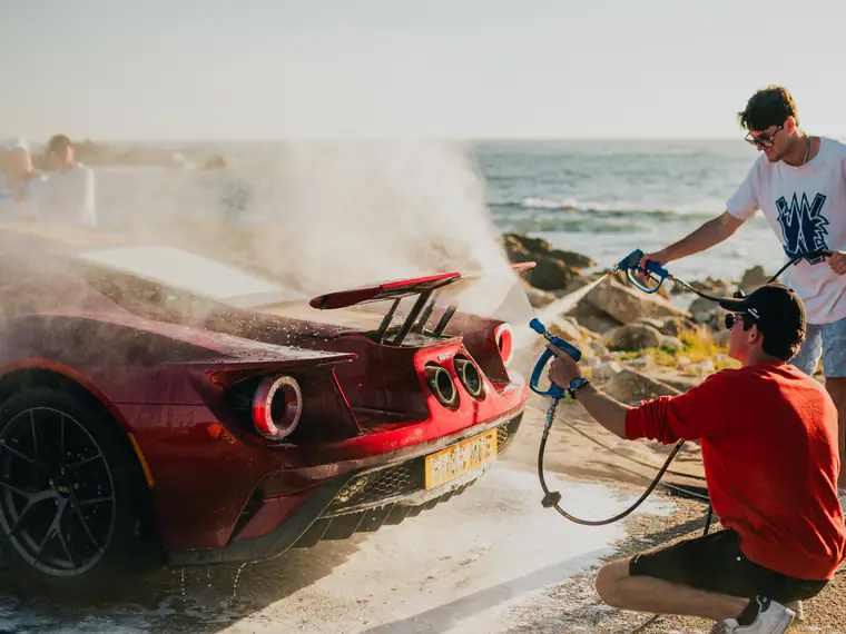 Ford GT during an exterior detail