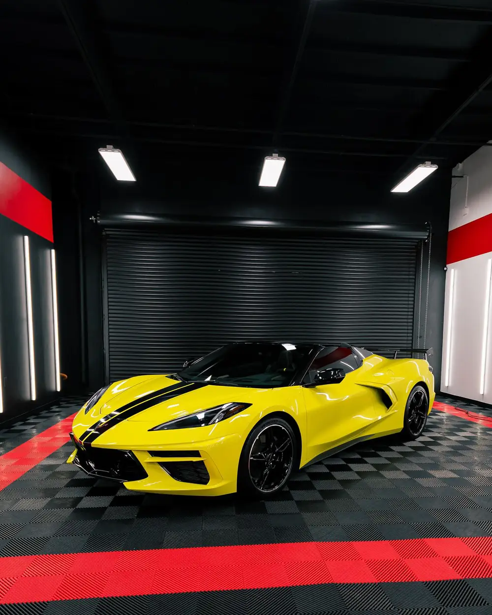Corvette with a deep-gloss ceramic finish in the studio